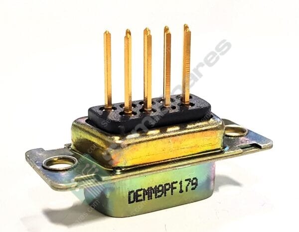 DEMM9PF179 | 9 POSITION D-SUB PLUG MALE PINS CONNECTOR PANEL MOUNT THROUGH HOLE HOUSING SHELL UNTHREADED WIRE WRAP 7.5A