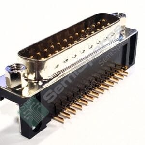 DB-25P-PCB | RIGHT ANGLE MATING SIDE FEMALE SCREWLOCK 4-40 SOLDER 250VAC
