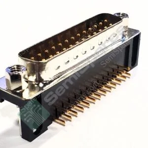 DB-25P-PCB | RIGHT ANGLE MATING SIDE FEMALE SCREWLOCK 4-40 SOLDER 250VAC