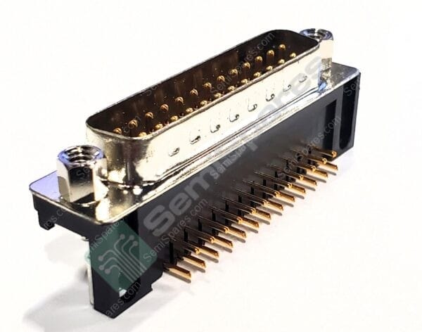 DB-25P-PCB | RIGHT ANGLE MATING SIDE FEMALE SCREWLOCK 4-40 SOLDER 250VAC