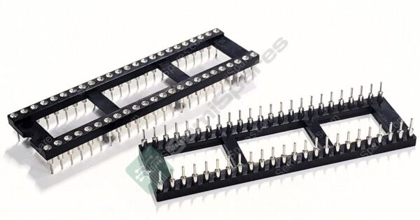 ICM-648-1-GT-HT | 48 (2x24) POSITION DIP 0.6" ROW SPACING SOCKET GOLD THROUGH HOLE OPEN FRAME SOLDER TIN 3A - Image 4