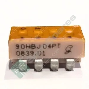 90HBJ04PT | DIP SWITCH SPST 4 POSITION SURFACE MOUNT SLIDE (STANDARD) ACTUATOR 25MA 24VDCFLUSHED RECESSED J LEAD TAPE SEAL