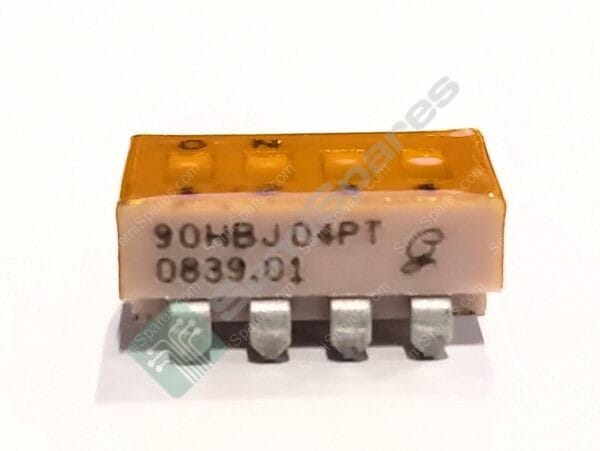 90HBJ04PT | DIP SWITCH SPST 4 POSITION SURFACE MOUNT SLIDE (STANDARD) ACTUATOR 25MA 24VDCFLUSHED RECESSED J LEAD TAPE SEAL