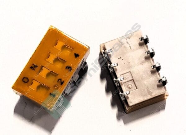 90HBJ04PT | DIP SWITCH SPST 4 POSITION SURFACE MOUNT SLIDE (STANDARD) ACTUATOR 25MA 24VDCFLUSHED RECESSED J LEAD TAPE SEAL - Image 4