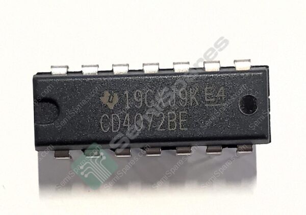 CD4072BE | OR GATE IC 2 CHANNEL 14-PDIP 3V-18V THROUGH HOLE