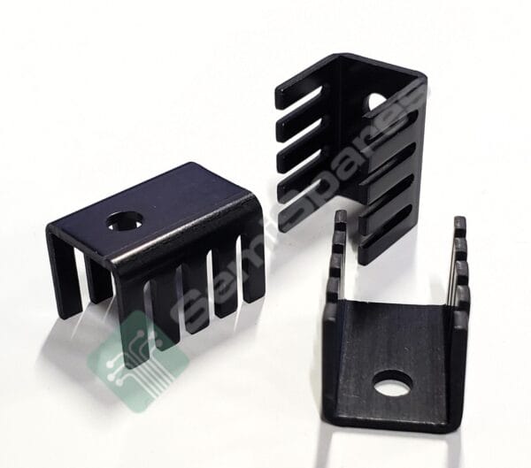 577202B00000G | HEAT SINK TO-220 ALUMINUM 1.5W @ 40°C BOARD LEVEL BOLT ON RECTANGULAR FINS BLACK ANODIZED - Image 2