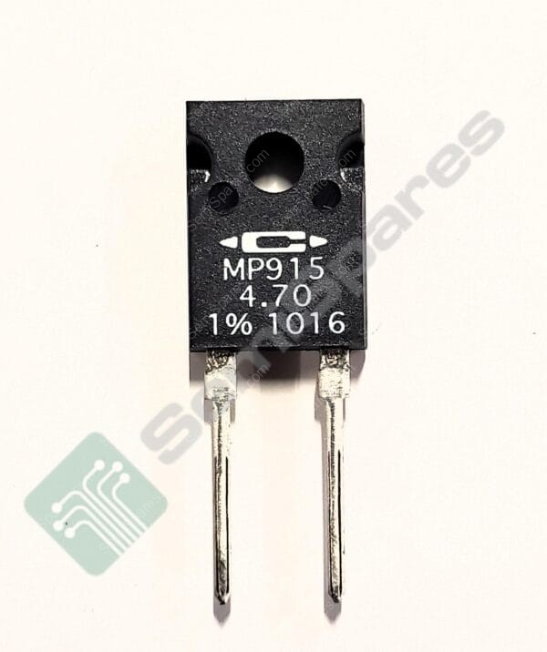 MP915-4.70-1% | 4.70 OHMS +_1% 15W THROUGH HOLE RESISTOR TO-126-2 MOISTURE RESISTANT NON INDUCTIVE THICK FILM