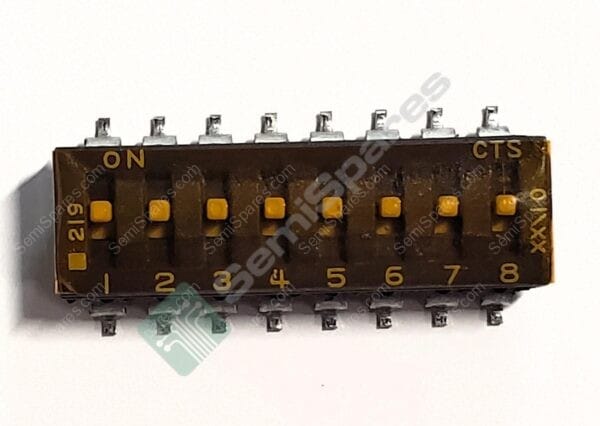 219-8MST | DIP SWITCH SPST 8 POSITION SURFACE MOUNT SLIDE STANDARD ACTUATOR 100MA 20VDC RAISED GULL WING TAPE SEAL