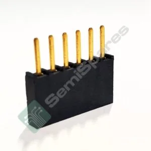 SSW-106-22-G-S | 6 POSITION RECEPTACLE CONNECTOR 0.100" THROUGH HOLE GOLD FORKED BOARD TO BOARD OR CABLE SOLDER PUSH PULL 4.7A PER CONTACT