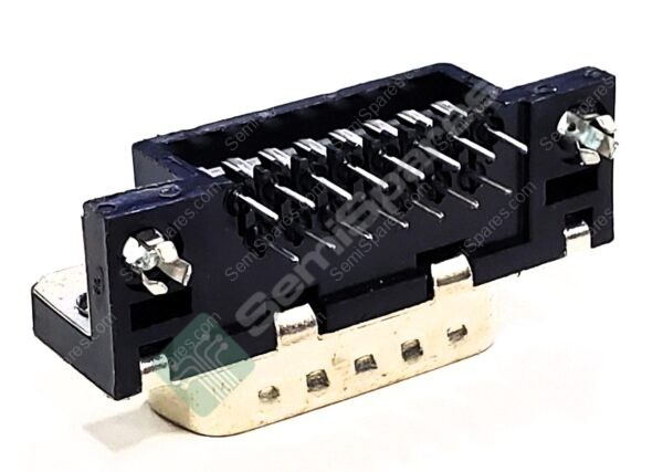 D15P33E4GX00LF | 15 POSITION D-SUB PLUG MALE PINS CONNECTOR THROUGH HOLE RIGHT ANGLE HOUSING SHELL 4-40 SOLDER 5A PER CONTACT BOARD LOCK GROUNDING INDENTS MOUNTING BRACKETS 300V - Image 3