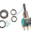 A121S1YCQ | TOGGLE SWITCH SPDT PANEL MOUNT 125V AC 28V DC STANDARD ROUND NON ILLUMINATED PC PIN 1/4-40