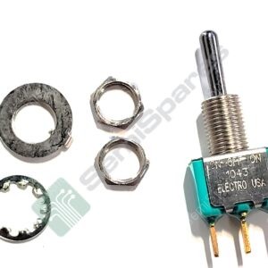 A121S1YCQ | TOGGLE SWITCH SPDT PANEL MOUNT 125V AC 28V DC STANDARD ROUND NON ILLUMINATED PC PIN 1/4-40