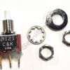 8121SHCGE | PUSH BUTTON SWITCH SPDT STANDARD PANEL MOUNT REAR STANDARD 120V AC 28V DC ROUND PLUNGER PC PIN TACTILE FEEDBACK