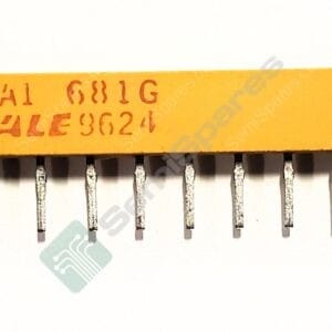 4310R-101-681 | 680 OHM +-2% 200MW POWER PER ELEMENT BUSSED 9 RESISTOR NETWORK ARRAY +-100PPM/Â°C 10-SIP THROUGH HOLE YELLOW