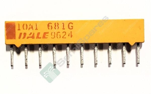 4310R-101-681 | 680 OHM +-2% 200MW POWER PER ELEMENT BUSSED 9 RESISTOR NETWORK ARRAY +-100PPM/°C 10-SIP THROUGH HOLE YELLOW