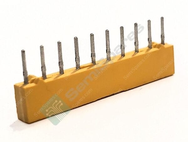 4310R-101-681 | 680 OHM +-2% 200MW POWER PER ELEMENT BUSSED 9 RESISTOR NETWORK ARRAY +-100PPM/°C 10-SIP THROUGH HOLE YELLOW - Image 2