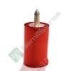 6037 | RED PC TEST POINT JACK BRASS SILVER PLATING THROUGH HOLE MOUNTING TYPE