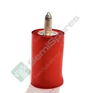 6037 | RED PC TEST POINT JACK BRASS SILVER PLATING THROUGH HOLE MOUNTING TYPE