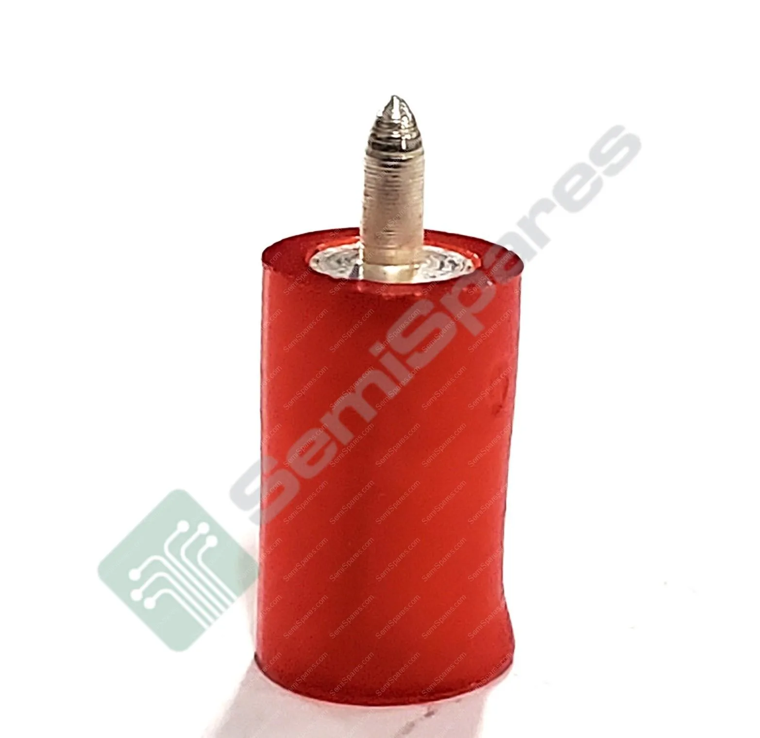 6037 | RED PC TEST POINT JACK BRASS SILVER PLATING THROUGH HOLE MOUNTING TYPE
