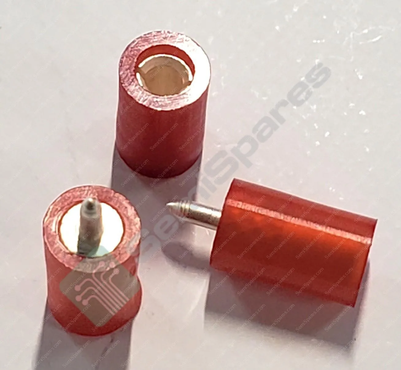 6037 | RED PC TEST POINT JACK BRASS SILVER PLATING THROUGH HOLE MOUNTING TYPE - Image 3