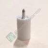 6036 | WHITE PC TEST POINT JACK BRASS SILVER PLATING THROUGH HOLE MOUNTING TYPE
