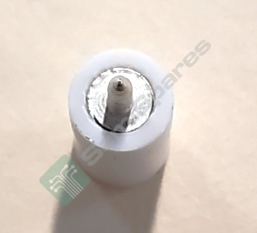 6036 | WHITE PC TEST POINT JACK BRASS SILVER PLATING THROUGH HOLE MOUNTING TYPE - Image 2