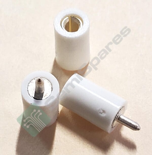 6036 | WHITE PC TEST POINT JACK BRASS SILVER PLATING THROUGH HOLE MOUNTING TYPE - Image 3