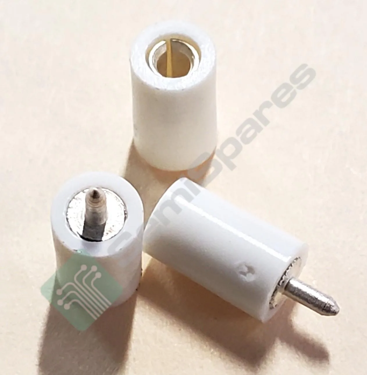 6036 | WHITE PC TEST POINT JACK BRASS SILVER PLATING THROUGH HOLE MOUNTING TYPE - Image 3