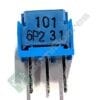 GF06P2-101K | TRIMMER POTENTIOMETERS 3 LEAD CONFIGURATIONS TOP ADJUST 100 OHM +-10%