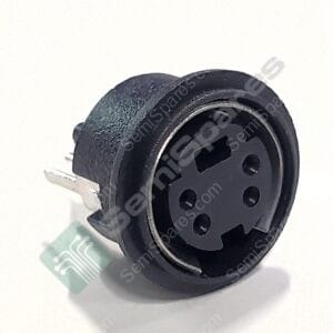 MDV-004 | CIRCULAR MINI DIN JACK CONNECTORS 100V AC 1A MAX OR 12V DC 2A MAX 30 MOHMS