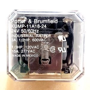 KUMP-11A18-24 | GENERAL PURPOSE RELAY DPDT 2 FORM C 24VAC COIL SOCKETABLE 15A NON LATCHING PLUG IN QUICK CONNECT