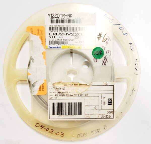 EXB-2HV220JV | RES ARRAY 8 RES 22 OHM 1506 CONVEX LONG SIDE TERMINALS 5% 62.5MW (Lot of 300) - Image 4