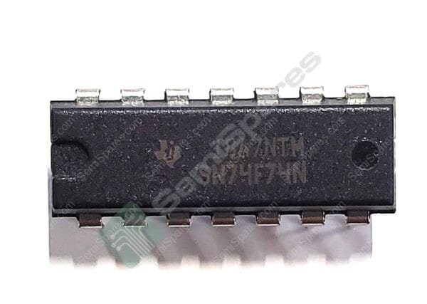 SN74F74N | IC FLIP FLOP 2 ELEMENT D-TYPE 1 BIT POSITIVE EDGE 14-DIP COMPLEMENTARY 4.5V-5.5V THROUGH HOLE
