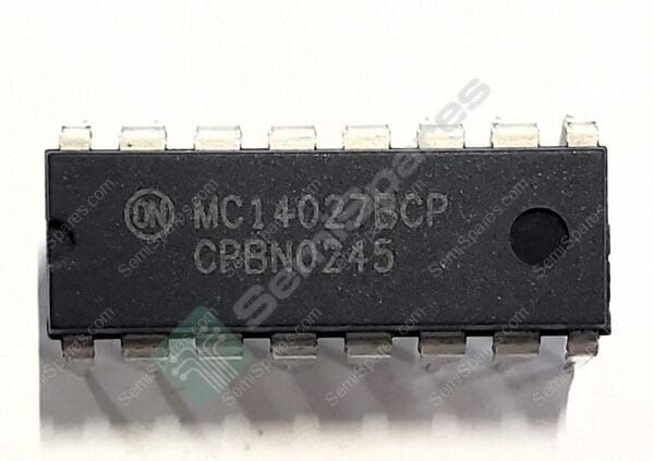 MC14027BCP | FLIP FLOP IC 2 ELEMENT JK TYPE 1 BIT POSITIVE EDGE 16-DIP COMPLEMENTARY 3V-18V THROUGH HOLE