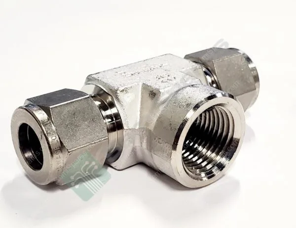 SS-810-3-8TTF | 316 STAINLESS STEEL TUBE FITTING FEMALE BRANCH TEE 1/2" OD x 1/2" OD x  1/2" FEMALE NPT - Image 3