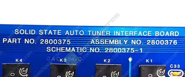 2800376 | SOLID STATE AUTI TURNER INTERFACE BOARD PART# 2800375 ASSEMBLY # 2800376 SCHEMATIC # 2800375-1 (TESTED)