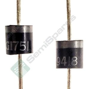 GI751-E3/54 | DIODE RECTIFIER 100 V 6 AMP 400 AMP IFSM THROUGH HOLE