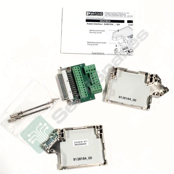 2761619 | 25 POSITION D-SUB RECEPTACLE, FEMALE SOCKETS CONNECTOR CABLE SIDE MALE JACKSCREW TERMINAL BLOCK SHIELDED
