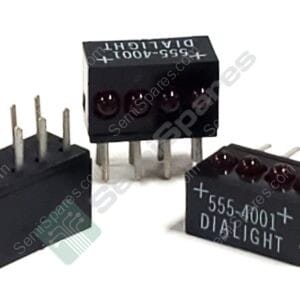 555-4001 | LED CIRCUIT BOARD INDICATORS RED DIFFUSED THROUGH HOLE TINTED 1.6V RIGHT ANGLE