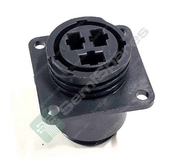 206425-1 | 3 (POWER) POSITION CIRCULAR CONNECTOR RECEPTACLE HOUSING PANEL MOUNT FEMALE SOCKETS CRIMP CONTACT THREADED KEYED BLACK - Image 3