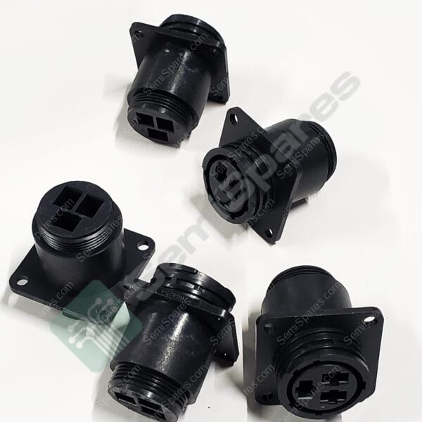 206425-1 | 3 (POWER) POSITION CIRCULAR CONNECTOR RECEPTACLE HOUSING PANEL MOUNT FEMALE SOCKETS CRIMP CONTACT THREADED KEYED BLACK - Image 4