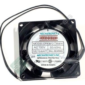 UF80B12-BWHR | FAN TUBEAXIAL 115VAC SQUARE 80MM 6 X 80MM H BALL 24.0 CFM 2 WIRE LEADS