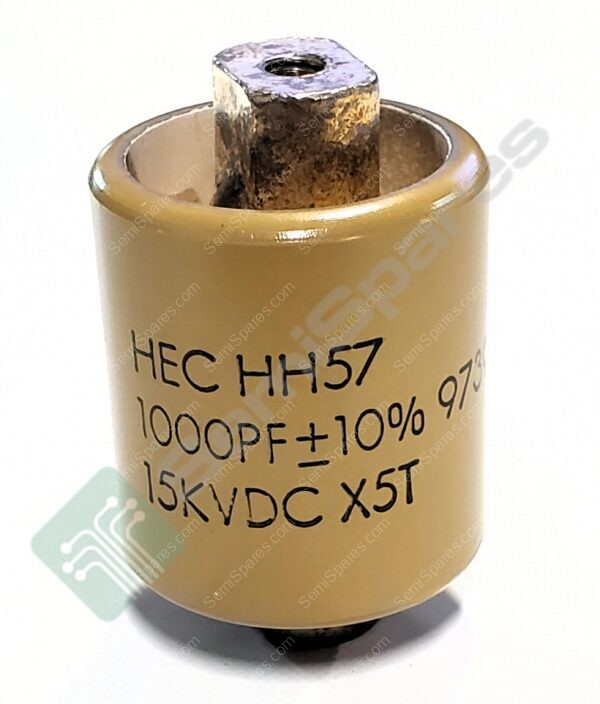 HH57Y102KA | CERAMIC CAPACITORS 15 KVDC 1000PF 10% "HEC" BROADCAST BARREL PACKAGE METRIC OR ENGLISH TERMINALS