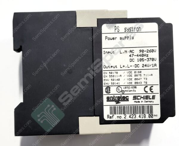 2.423.418.00 | POWER SUPPLY 24VDC 90-260 VAC 1AMP OUTPUT DIN RAIL MOUNT