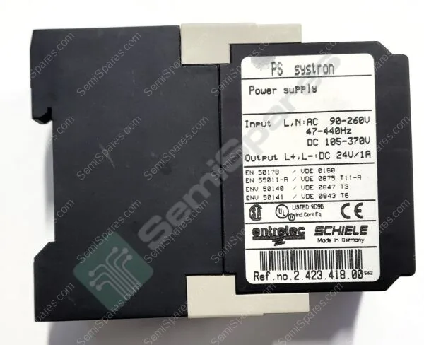 2.423.418.00 | POWER SUPPLY 24VDC 90-260 VAC 1AMP OUTPUT DIN RAIL MOUNT