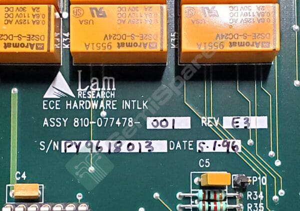 810-077478-001 | PCB ASSEMBLY ECE HARDWARE INTLK REV E2 SN: PY0075156 - Image 2