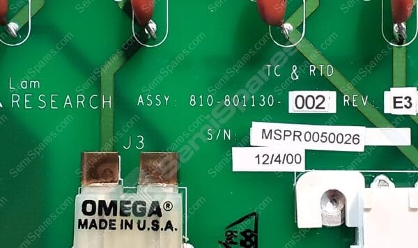 810-801130-002 | TC & RTD PCB ASSEMBLY REV E3 MULTIPLE SN'S - Image 2