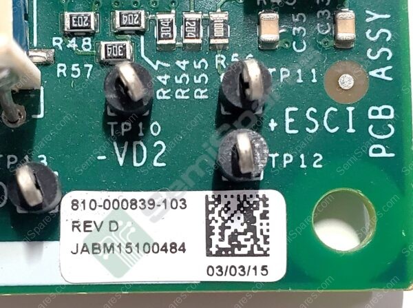 810-000839-103 | CURRENT MONITOR PCB ASSEMBLY REV. D SN: JAMB15100484 - Image 2
