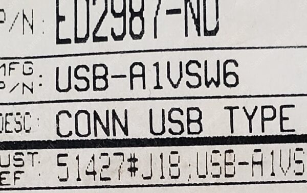 USB-A1VSW6 | CONN RCPT TYPE A 4POS VERT - Image 4