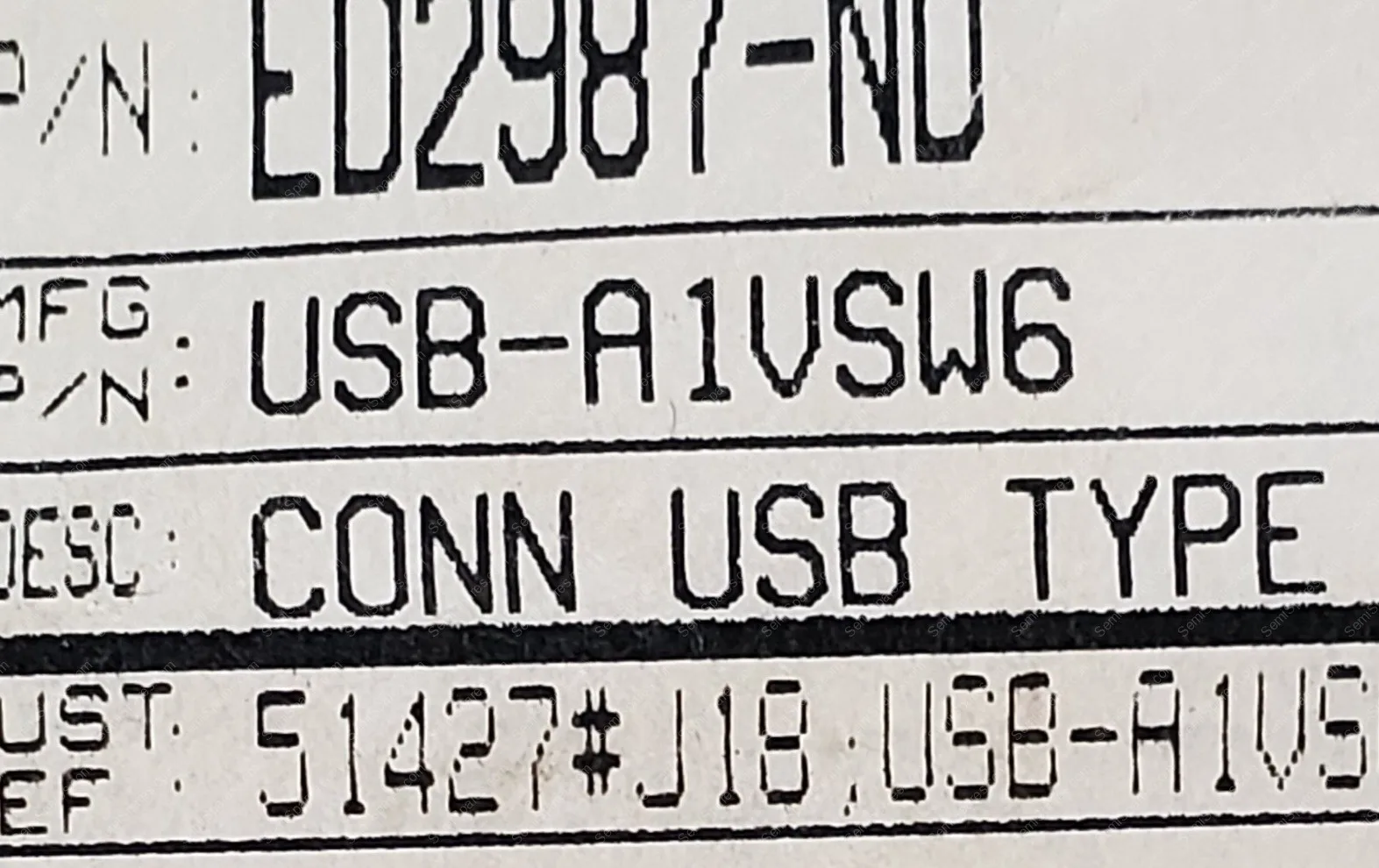 USB-A1VSW6 | CONN RCPT  TYPE A 4POS VERT - Image 4